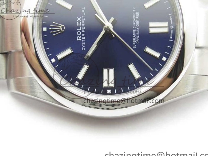 EWF 41mm Oyster Deep on Blue A3230 Perpetual Edition SS Best Dial Bracelet 124300 0226